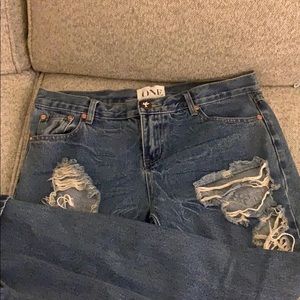 One teaspoon distressed boyfriend jeans